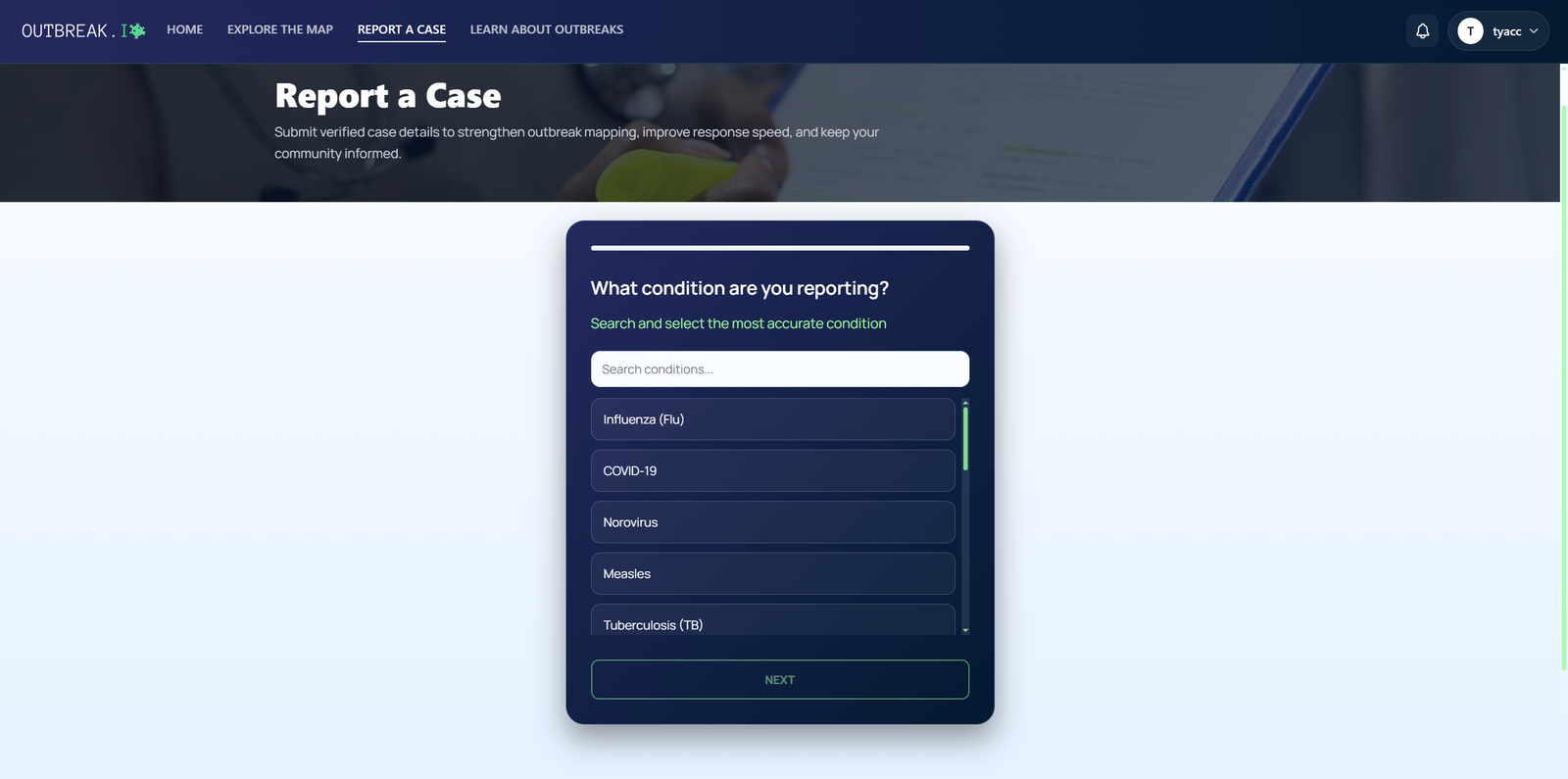Report a Case flow visual